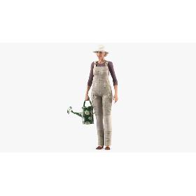 Old Lady in Gardening Outfit 3D model